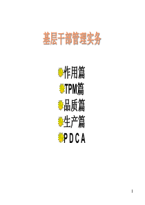 基层干部管理实务1品质管理教材(PPT30页)