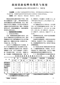 我国铁路驼峰的现状与展望-陈彦芬