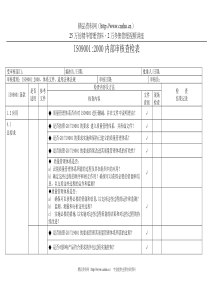 ISO90012000内部审核查检表