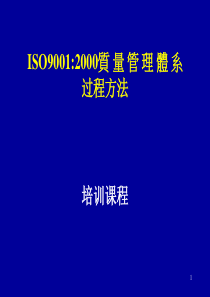 ISO90012000质量管理体系过程方法