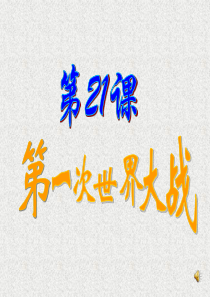 九年级历史上：第21课《第一次世界大战》课件(人教新课标)