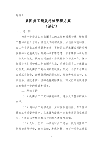 6集团员工绩效考核方案