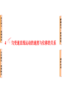 【优秀课件】物理必修一2.4匀变速直线运动位移和速度的关系