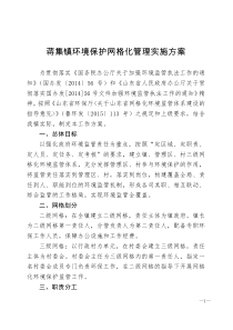 蒋集镇环境保护网格化管理实施方案