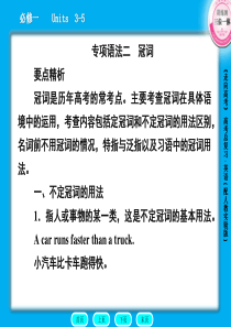 高三英语总复习课件：语法2冠词