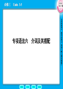 高三英语总复习课件：语法6介词及其搭配