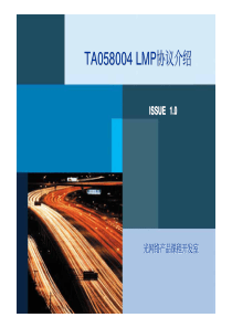 TA058004 LMP协议介绍ISSUE1[1].0