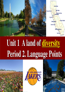 Book8 Unit1 A land of diversity (language points) 