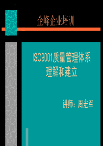 ISO9001质量管理体系理解和建立