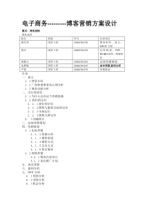 电子商务-博客营销方案设计.