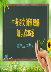 中考语文阅读理解知识点35条