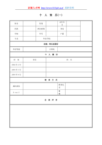 【专家推荐】个人求职简历模板(30种)