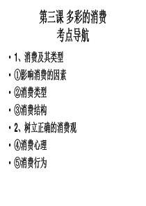 3、2014届高三一轮复习课件(经济)--第三课 多彩的消费 14.5.21