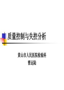 质量控制与失控分析