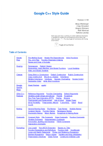 Google C++ Style Guide