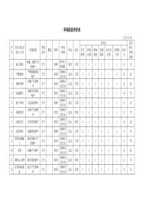 ISO认证环境因素评价表