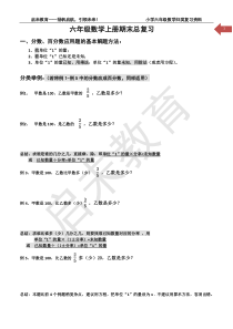 2016  六年级数学上册期末总复习