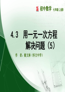 4.3  用一元一次方程解决问题(5)