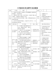 八年级双杠单元教学计划及教案