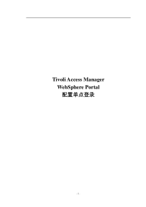 IBM Tivoli Access Manager和IBM WebSphere Portal配置单点