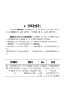 2015版质量管理体系内、外部环境分析报告