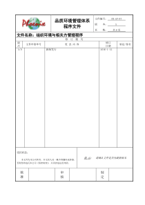 ISO9001-2015组织环境与相关方要求管理程序