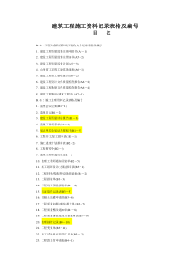 14山西省建筑工程施工资料管理规程word表格