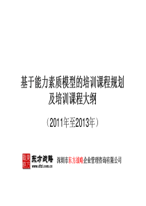 东方战略：基于能力素质模型的培训课程规划及培训课程大纲