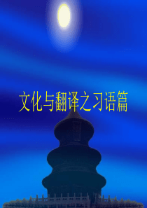 文化与翻译之习语篇