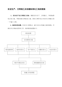 安全生产、文明施工及创建标准化工地的措施