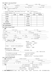 人教版七年级下册英语知识点总结-总复习