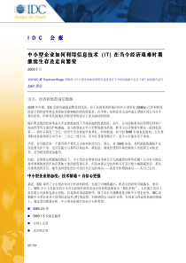 IDC公报中小型企业如何利用信息技术中小型企业如何利用