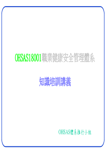 OHSAS18001体系训练教材