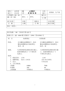 成品质量标准