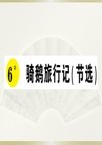 2020部编版小学语文六年级下册《骑鹅旅行记（节选）》预习课件