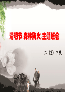 清明节森林防火主题班会课件