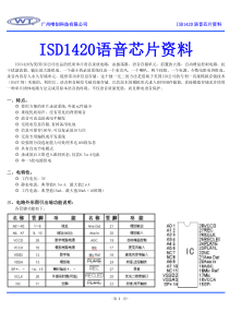 ISD1420语音芯片资料