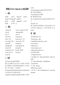 译林版五B-Unit-3-Asking-the-way知识点梳理