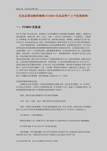 化妆品策划案例集锦(YUBIO化妆品等十三个经典案例)