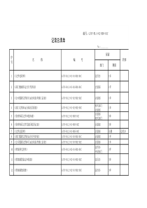 QHSE记录总清单