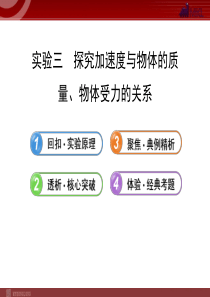 探究加速度与物体的质量、物体受力的关系