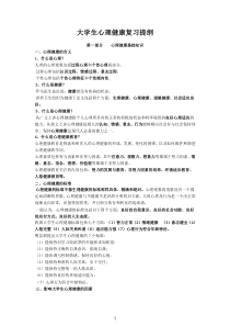 大学生心理健康复习资料