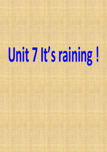 七年级英语下册《Unit7 It is raining Period 4》课件 人教新目标版