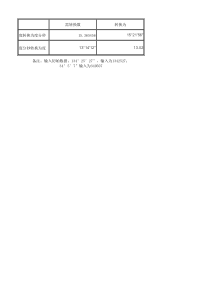 度分秒与经纬度互相转换的EXCEL