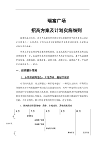 商业广场招商方案及实施细则