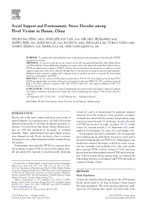 Social Support and Posttraumatic Stress Disorder a