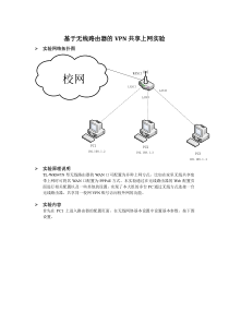 基于无线路由器的VPN共享上网实验