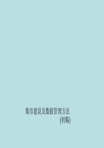 数据集市建设、数据质量及数据管理方法