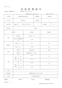 水泥检测报告