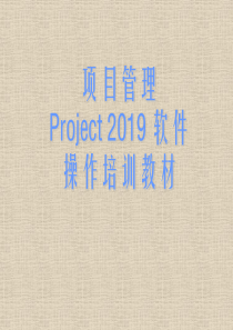 项目管理软件Project2019操作培训教材(177P)-共178页